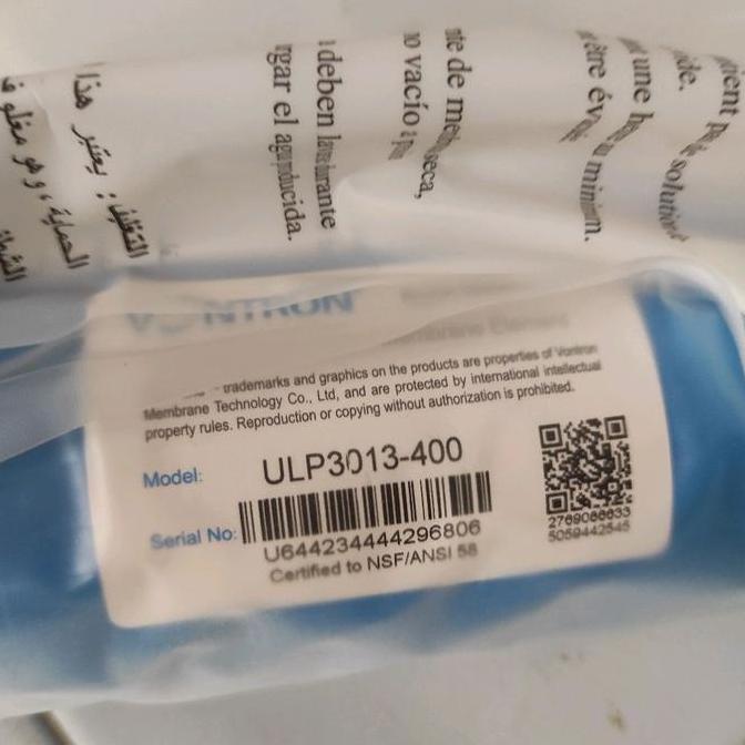 Membran RO 400gpd Vontron 3013 /Membran 4gpd -3013 Vontron/Filter air minum RO