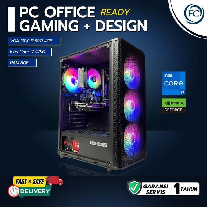 PC GAMING i7 1050 Full Set Keyboard Mouse Speaker RGB +Monitor Gaming