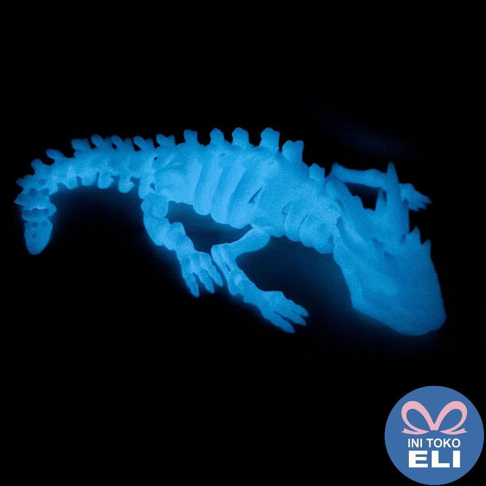 KUALITAS SUPER Mainan Anak Dino Dinosaurus T-Rex Triceratops Spinosaurus Fosil GLOW Reptil Artikulas