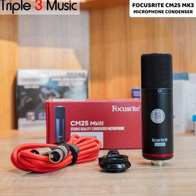 Diskon FOCUSRITE SCARLETT STUDIO CM25 3rd CM 25 MK3 MKIII MIC CONDENSER XLR triple33 Buru Order