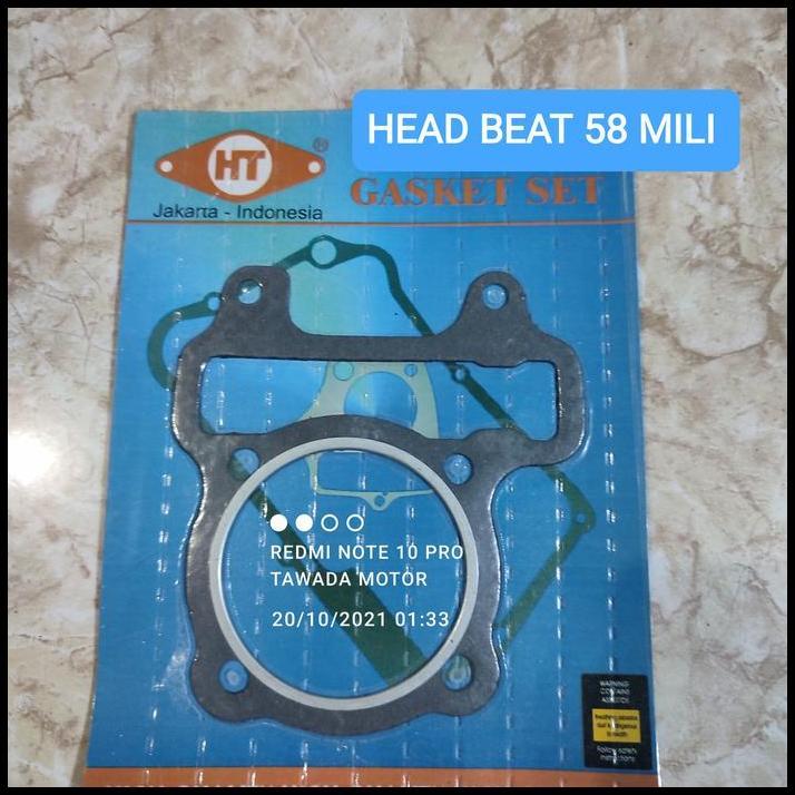 TERLARIS PAKING RACING BLOK HEAD ATAS UKURAN 58 MILI HONDA BEAT KARBU 