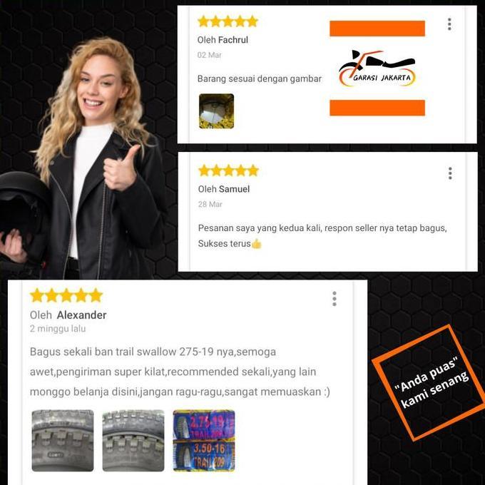 BAN LUAR MOTOR SWALLOW 350-18 RING 18 SB-135 CLASSIC SWALLOW