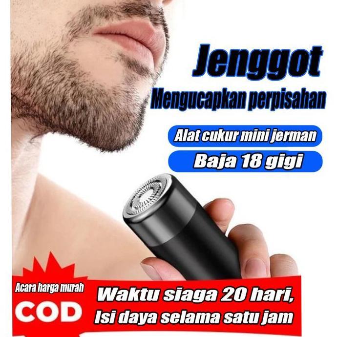 Okravisma81 - Alat cukur listrik impor Jerman, alat cukur portabel ultra-tahan lama 2 jam, alat cuku