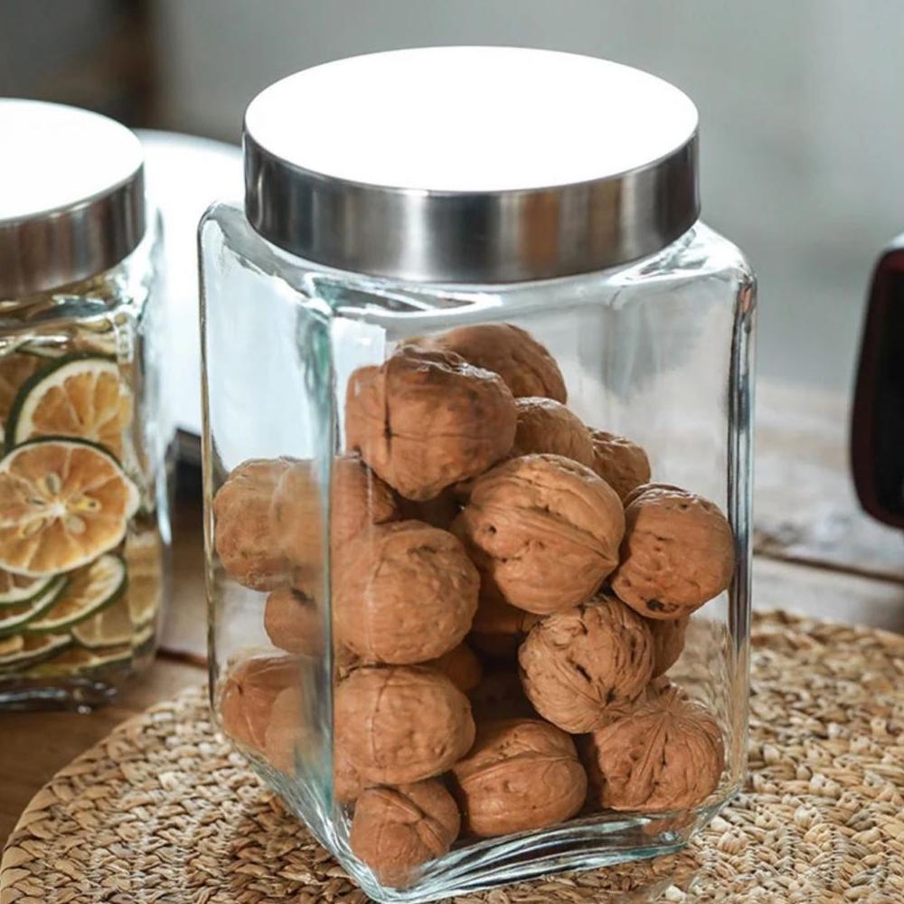 Toples Kaca 1700 ml / Toples Kacang / Toples Cemilan / Toples Kaca Tutup Putar / Toples Lebaran / To