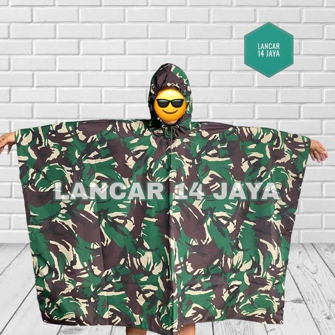 Jas hujan ponco loreng army mantel hujan / Jas Hujan TNI