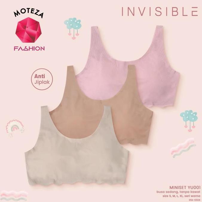 Sorex Young YU001 Invisible Miniset | Pakaian Dalam Bra BH Anak Remaja Perempuan | Full Cup | Size S