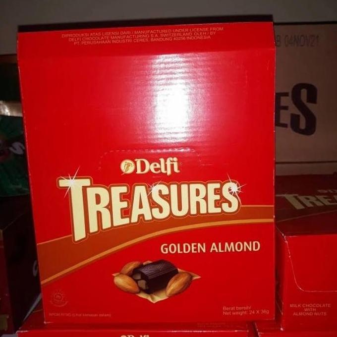 COKELAT DELFI TREASURE GOLDEN ALMON KILOAN / COKLAT BOX