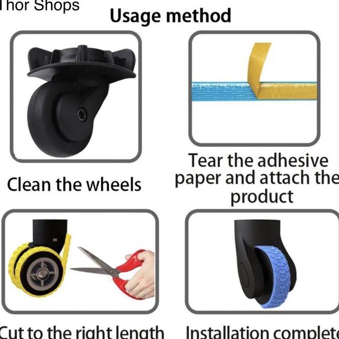 Ryokoo- Karet Pelindung Roda Koper Single Double Wheel Protector