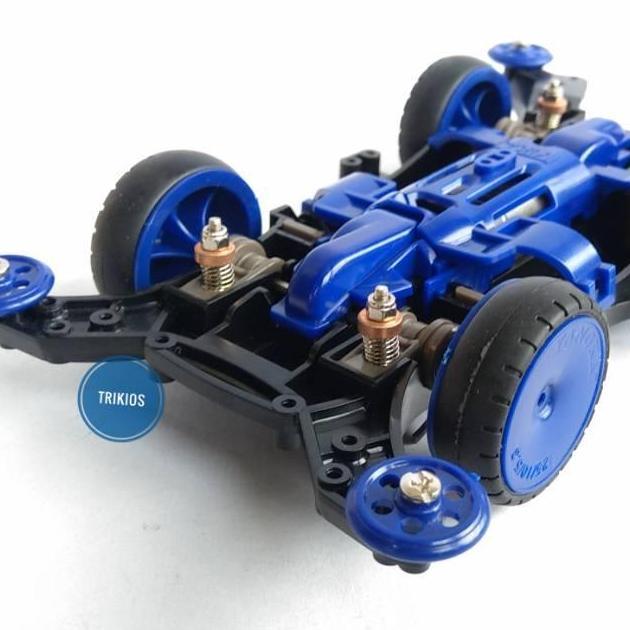Rep. Tamiya Mini 4WD MA Chassis Suspension Merk Yika Yan Kai Versi Clear