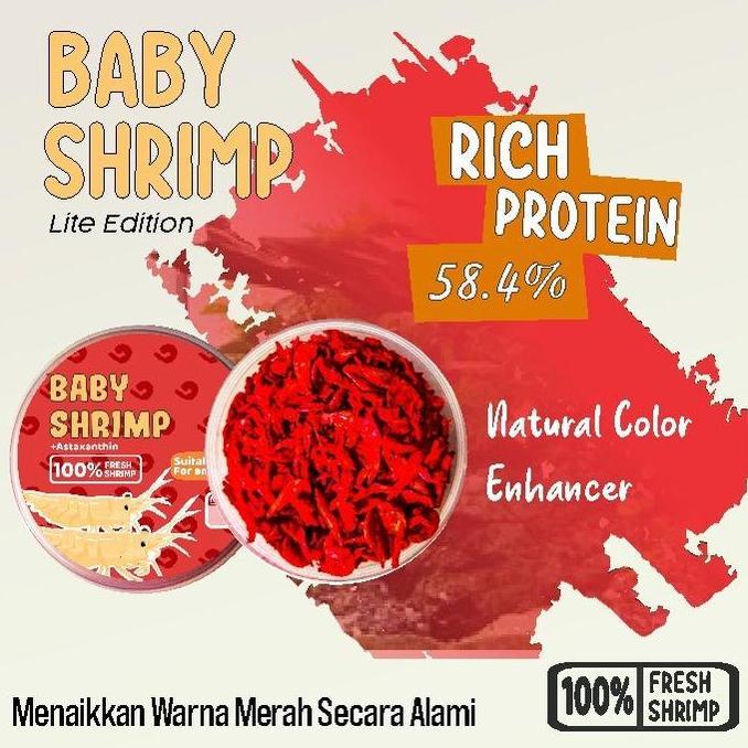 DENISTAND100 - PELET MAKANAN IKAN NAIKAN WARNA MERAH C CHANNA ARWANA BABY SHRIMP
