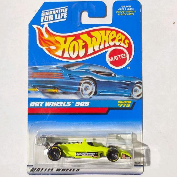Hotwheels Hot Wheels 500 Indy Car kuning 1998 No Fear Race Car base besi rare