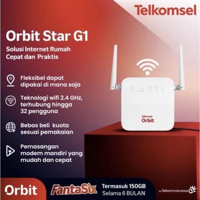 TATASTRATA31 - MODEM TELKOMSEL ORBIT STAR G1 (FREE KUOTA 15GB/6 BLN)