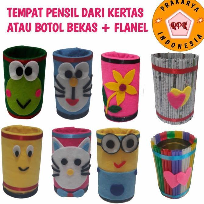 Stationery- Prakarya Botol Bekas, Tempat Pensil Karakter