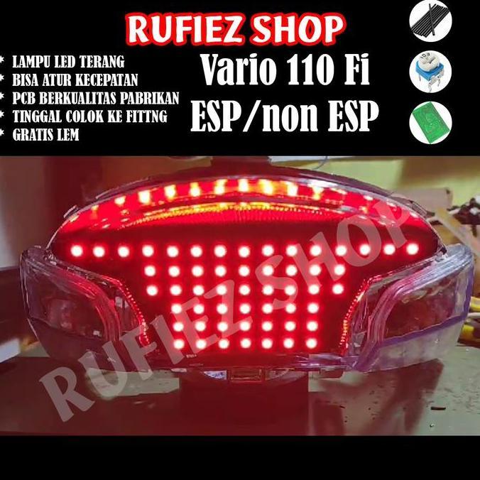 Promo Custom lampu stoplamp running vario 110 Fi Esp / Non Esp Diskon