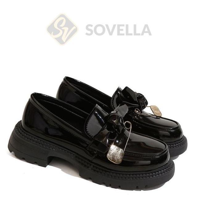 SOVELLA Rose Sepatu Wanita Loafers Korean Style Karet Shoes