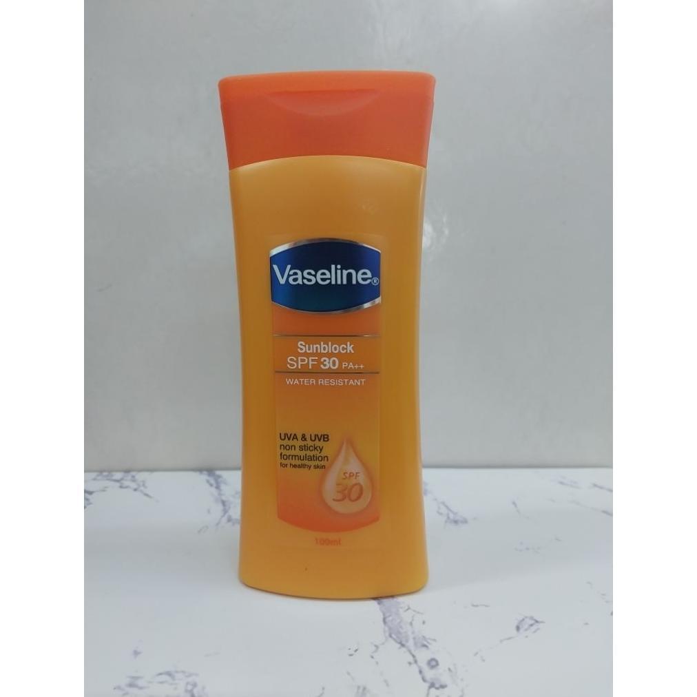 NEW VASELINE SUNBLOCK SPF30 WATER RESISTANT 100ML [terbaik][terlaris]