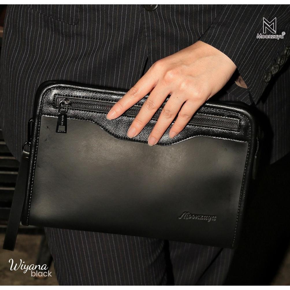BESTPROMO MOONZAYA - Wiyana Clutch By Moonzaya Clutch Unisex Clutch Pria Waterproof Clutch Wanita Wa