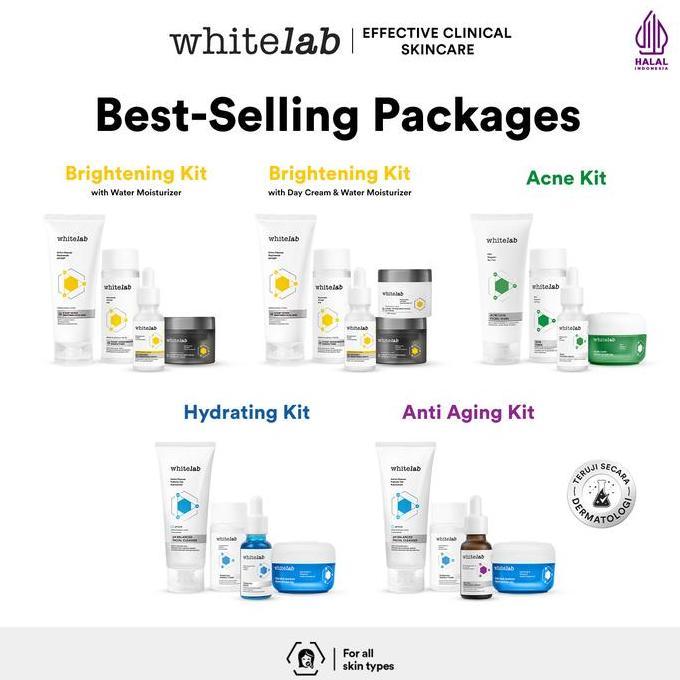Whitelab Best-Selling Packages - Paket Wajah Brightening, Acne, Hydrating, Anti Aging