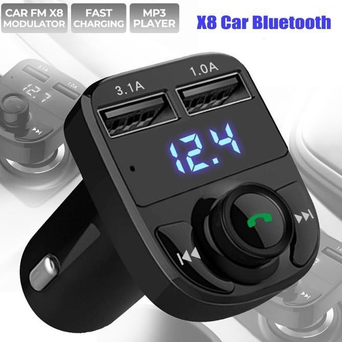 X8 Pemain Bluetooth Mobil  Car Mp3 Smart Car Charger Car Mp3 Transmitter Pramino Player Receiver Fas