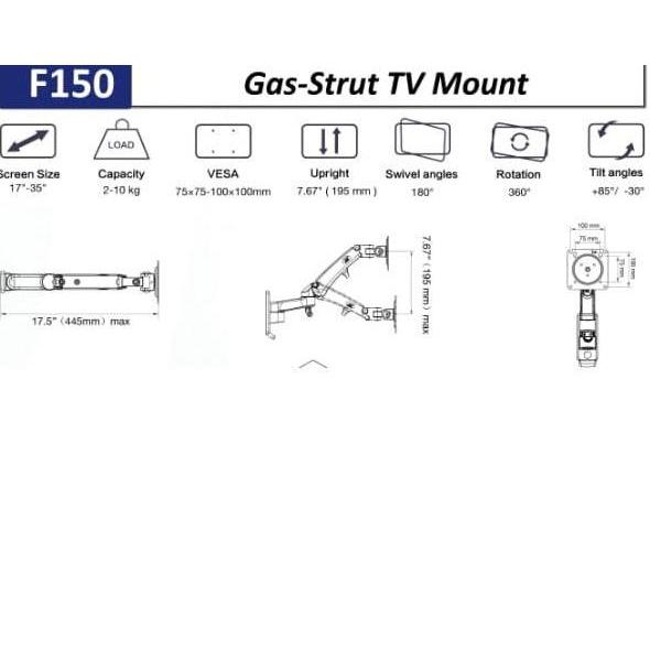 Akusesari- Nb F150 F-150 North Bayou F150 Gas Strut Spring Monitor Bracket 17-35"