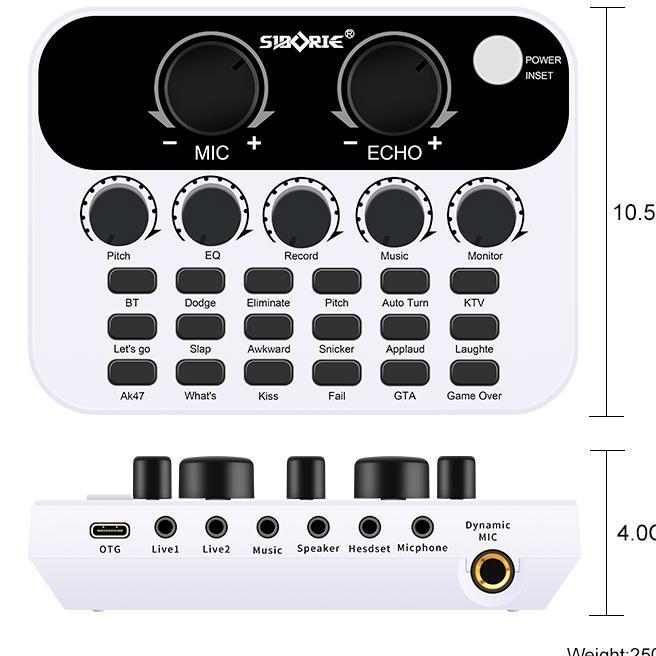 Gonew S23/M8 Soundcard Audio Usb External Sound Card Mic Mixer Bluetooth Phone Pc Pembuat Audio Kara