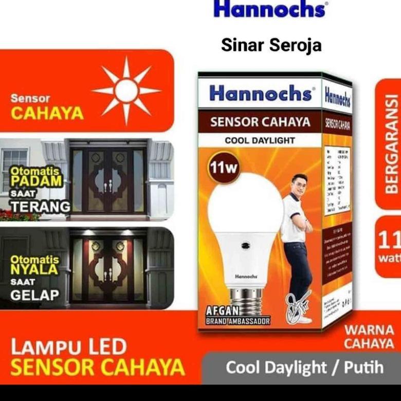 Lampu Led Sensor Cahaya Hannochs / in-Lite 6Watt / 9Watt / 11Watt Cahaya Putih