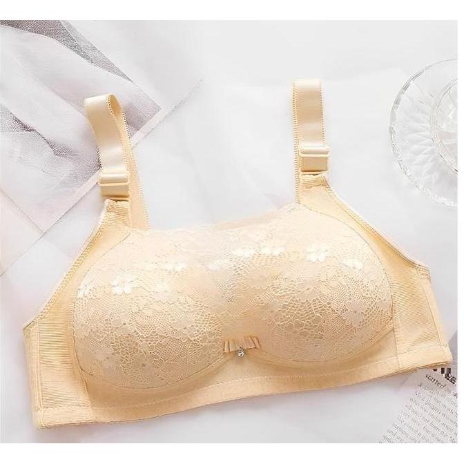 Bra kemben Renda BH Busa Tipis Tanpa Kawat 4 Kaitan Busa Tipis