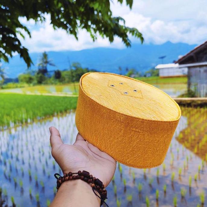 PECI/KOPIAH KULIT KAYU WARU | MOTIF SONGKOK POLOS Peci Muslim