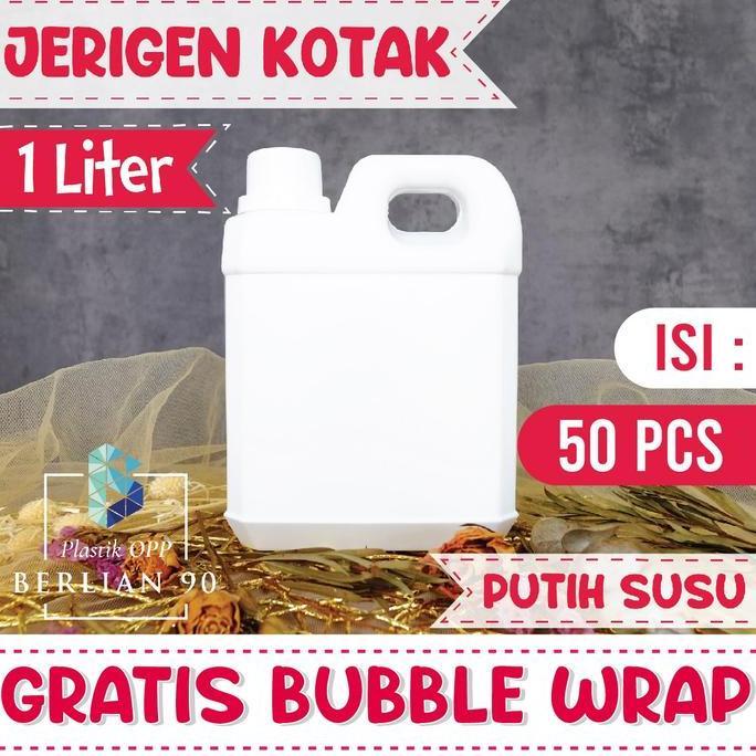 Promo ( 1 Pack ) Jerigen 1 Liter / Botol Plastik 1 Lt / Jerigen Kotak 1000 Ml