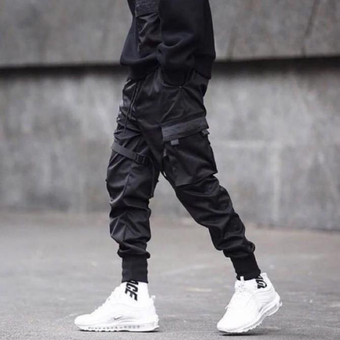 Techwear Pants JOGGER [ READY INDO ] Cyberpunk Harem Cargo Pria Tactic