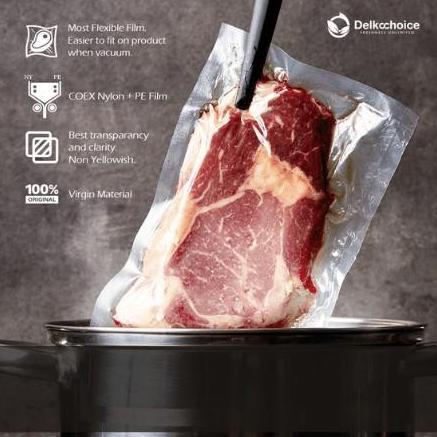 PLASTIK VACUM VAKUM VACUUM BAG SEALER POLOS SIZE KECIL DELKOCHOICE