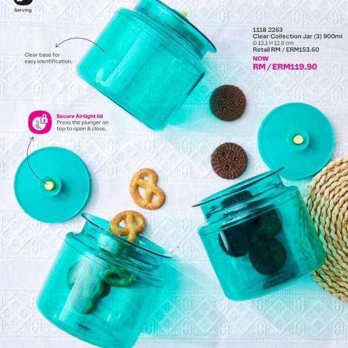 Promo Counterpart 900Ml Toples Tupperware Isi 3 Pcs
