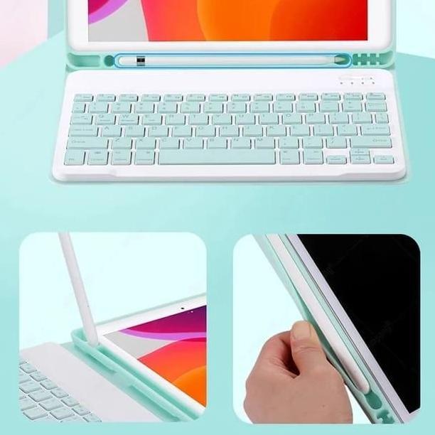 Samsung Tab S6 Lite T615 Book Cover Case Keyboard Wireless Mouse Set