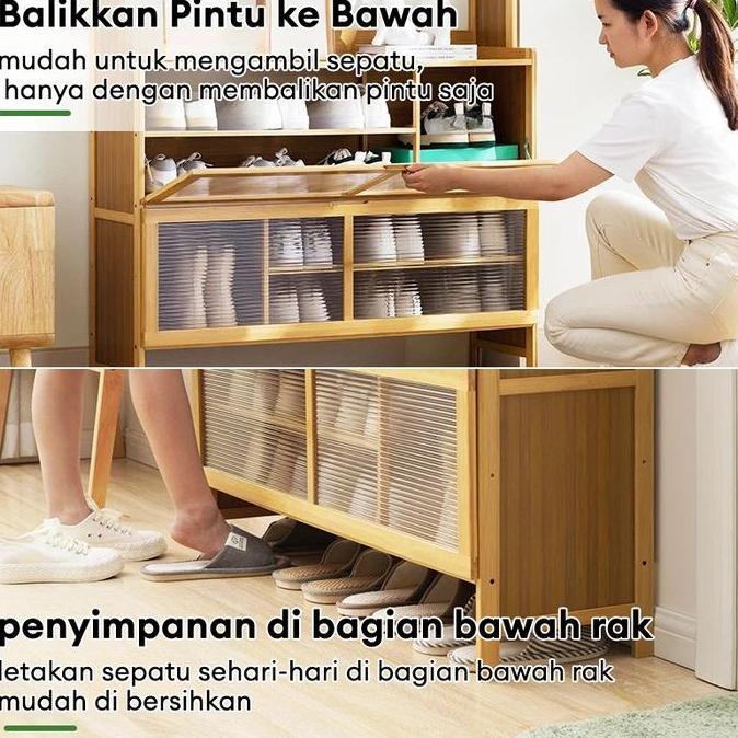 Promo [Dh]Rak Sepatu Serbaguna Rak Gantungan Baju Sepatu Lemari Rak Sepatu Tertutup Rak Tempat Baju 