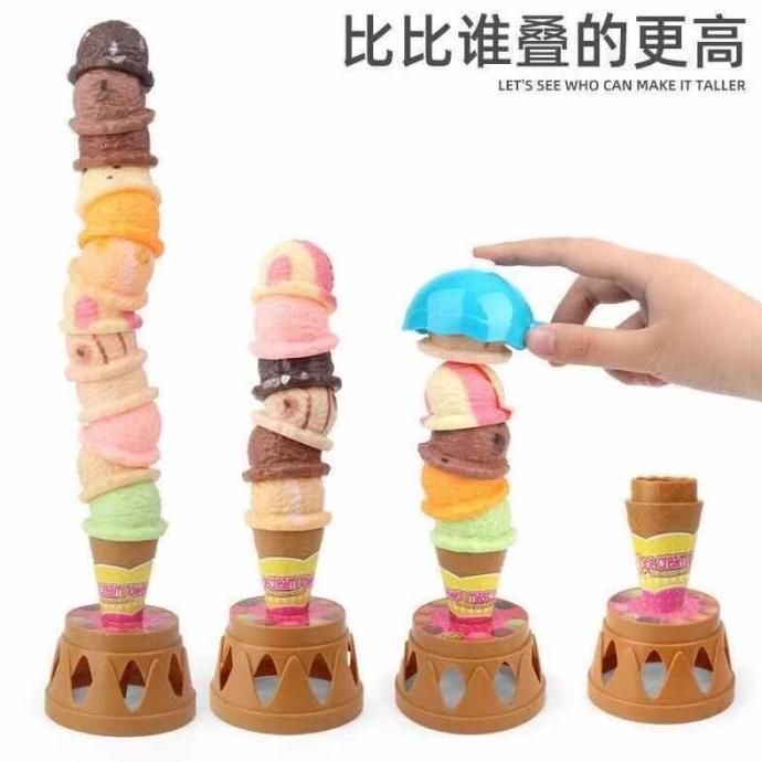 Mainan Anak Ice Cream Tower Mainan Es Krim / Mainan Edukasi EsKrim PEM