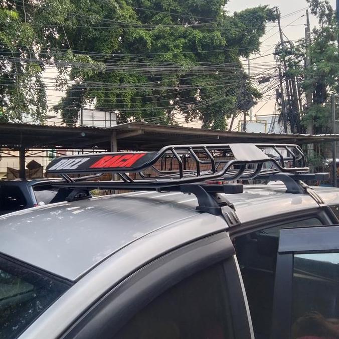Roof Rack Bagasi Atas Mobil Ayla / Agya Model  Buzz Rack Ukuran 120 Kali 80 Kali 17 Plus Cross Bar J