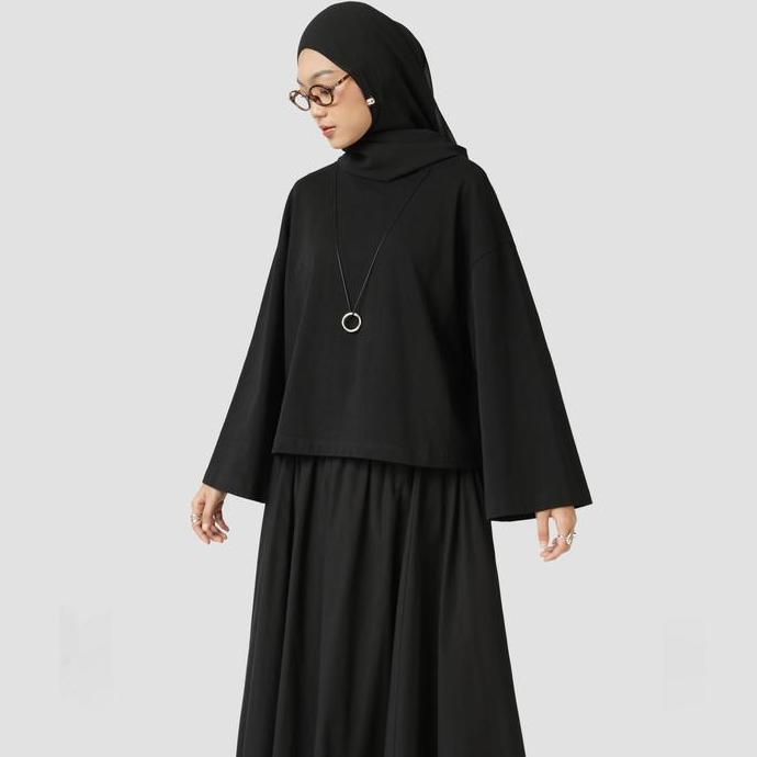 Sabamodest - Crop Loose T-Shirt - Kaos Crop Loose Fit Wanita terlaris