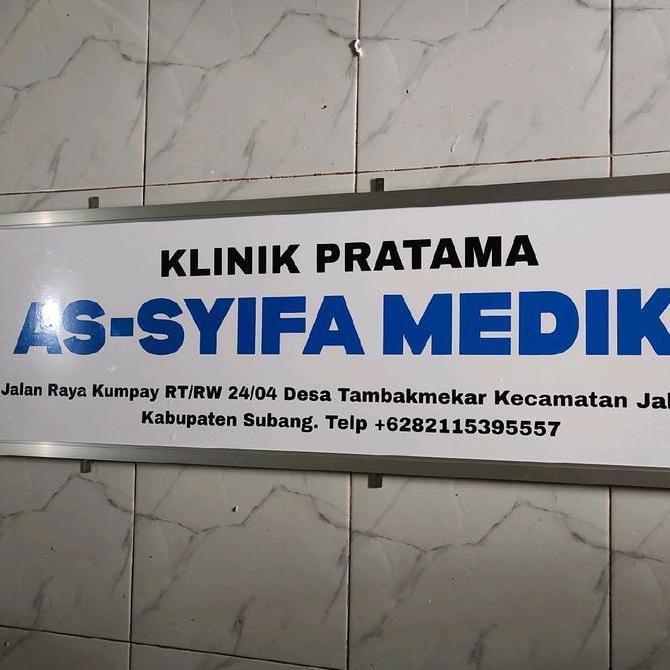 ready Papan Nama Akrilik 40x60 Plang Toko Praktek Bidan Dokter Apotek Perawat Plang Mesjid Mushola  