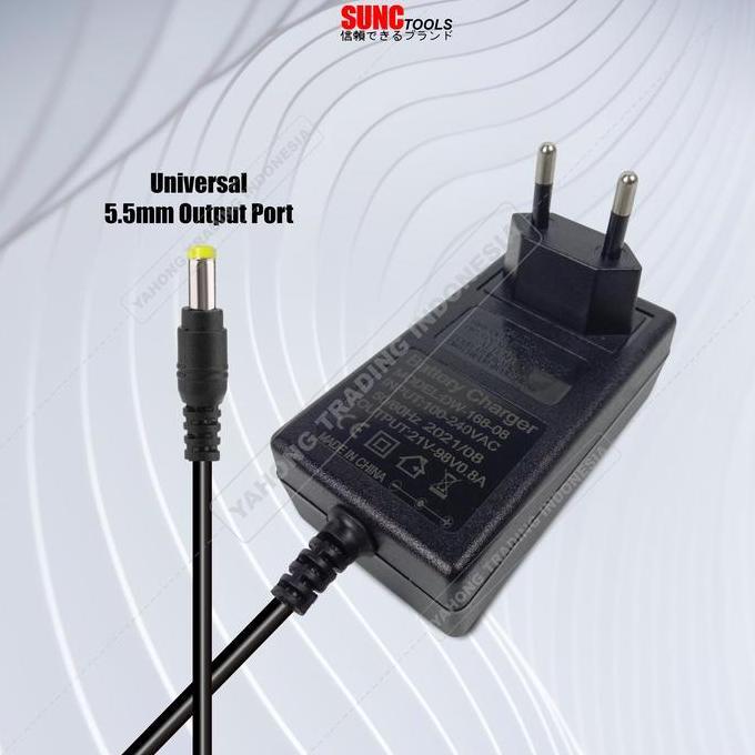 Soon- Adaptor Charger Untuk Mesin Impact Gerinda Bor Baterai Jld Tool