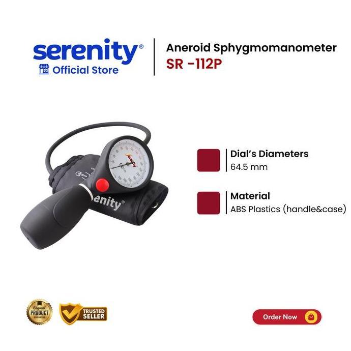 CLEARANCE SALE - Serenity Tensi Meter Manual SR-112P | Alat Tensi Darah Manual Akurat | Aneroid Tens