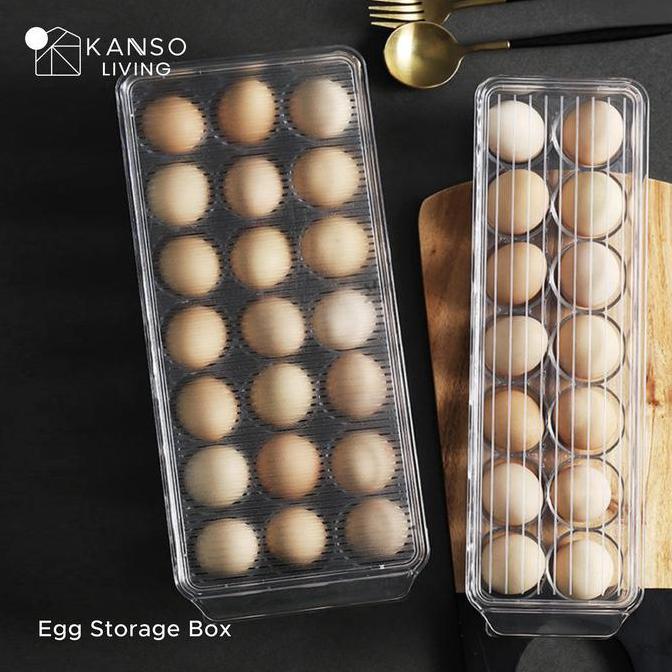 Kanso Living Kotak Penyimpanan Telur Egg Box Akrilik - 18 Lubang