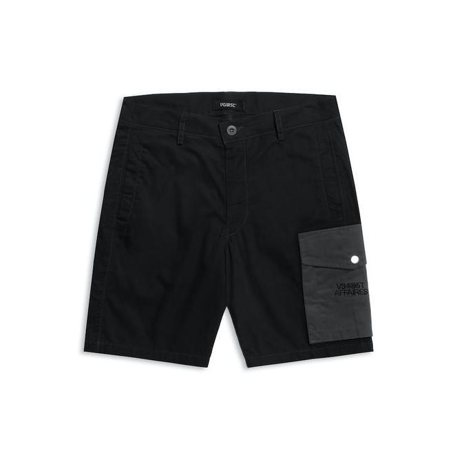 Vearst Affaires Short Cargo Pants Frodo Black Grey - Celana Cargo Pendek