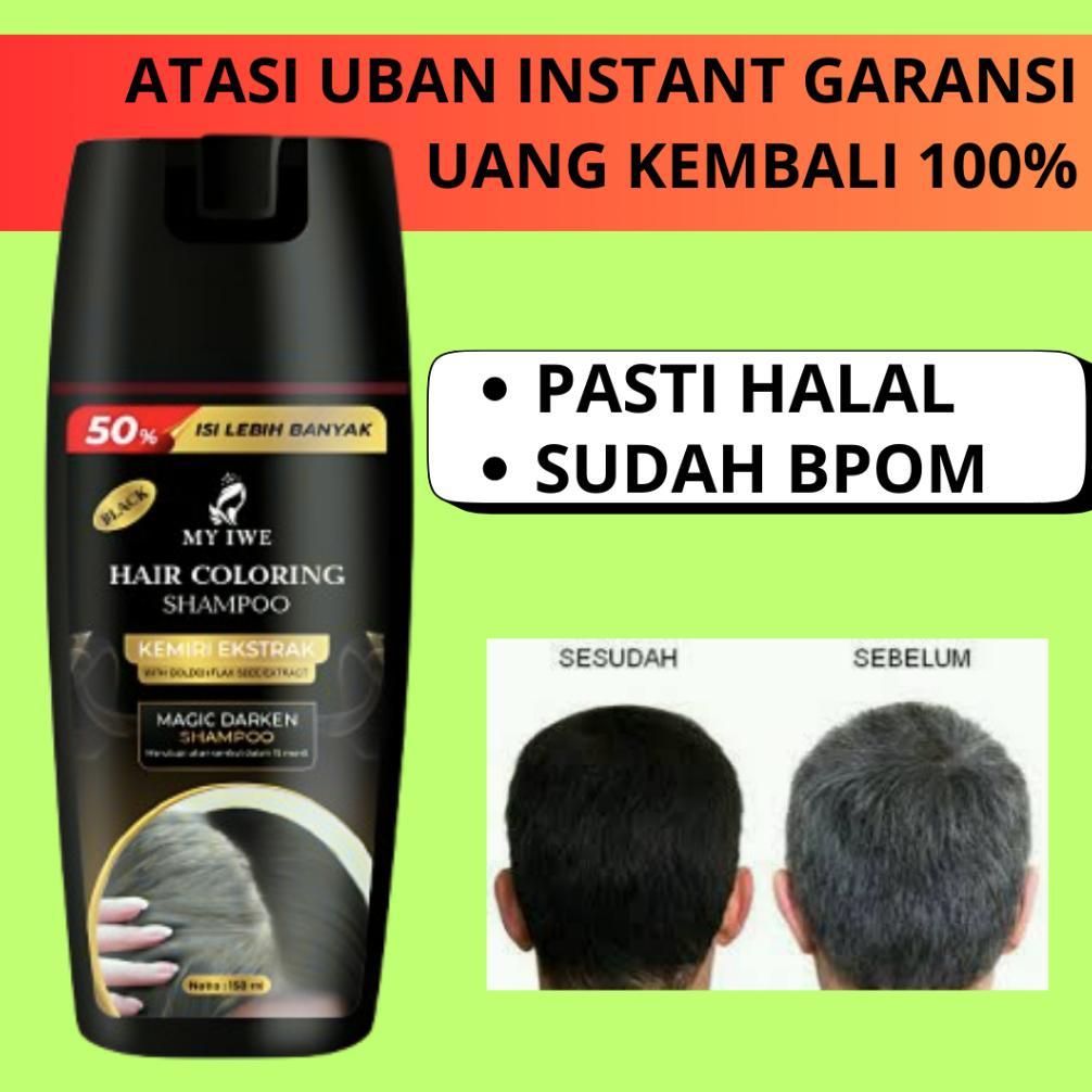 NEW MYIWE My Iwe Hair Coloring Shampoo Penghitam Rambut Uban Shampo Anti Uban 150ml [terbaik][terlar