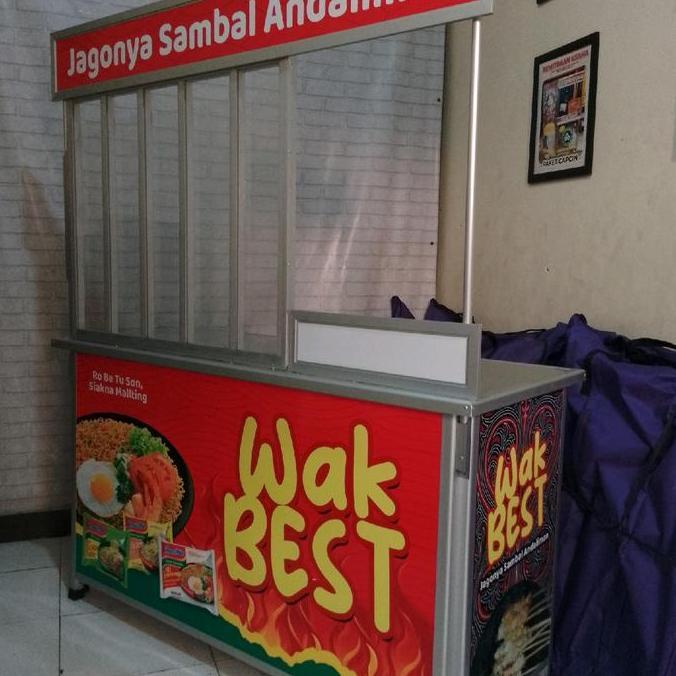 Terlaris Pre Order Booth Portable Meja Lipat Warmindo Kekinian Ukuran 1,5 Meter Bahan Aluminium