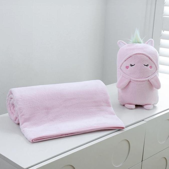 PROMO DISKON - Informa 125x150 cm Selimut Boobo Unicorn - Pink