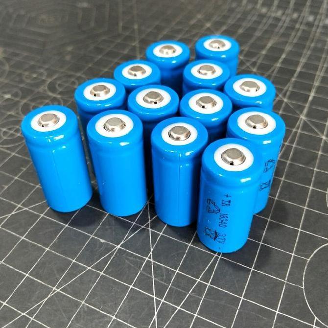 GHUNZING Baterai 16340 lithium ion battery li-ion rechargeable 3,7v 3,7 volt