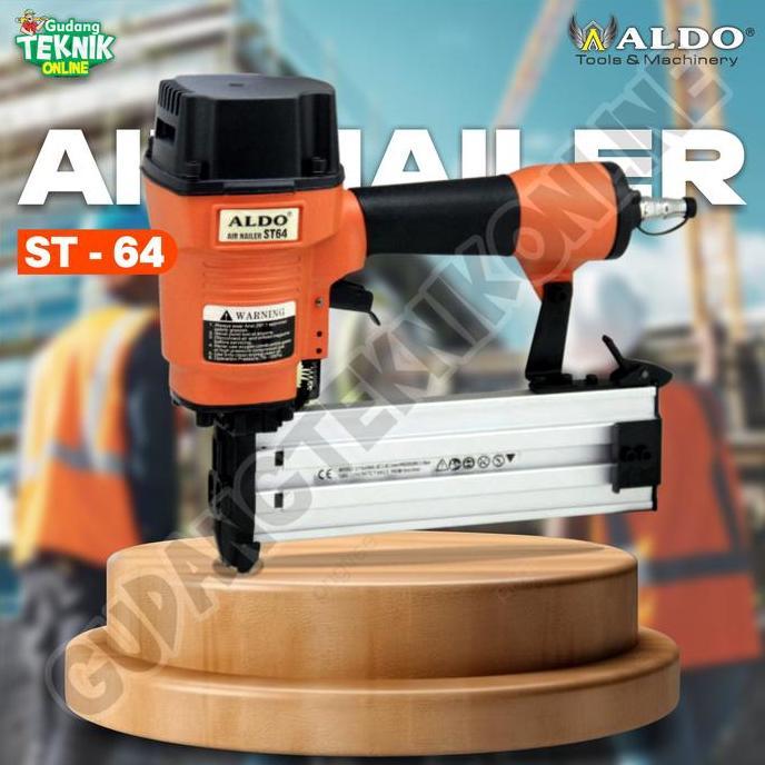 TREBA (ALDO ST-64) Mesin Paku Tembak Angin ST64 ALDO / Mesin Staples Paku Tembak Lurus ST-64 Air Nai
