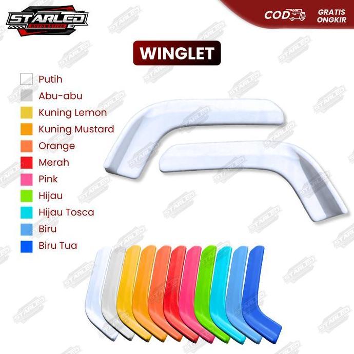 NOICHERS PAKET COMBO WINGLET UNIVERSAL DEPAN BUMPER WARNA MOBIL TRUK BUS BEMPER HIDROLIK TOWING STRA