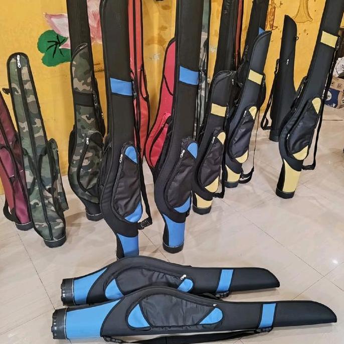 tas joran pancing hard case 80_150 cm ( fiber +mangkuk)anti lepek ga gampang patah joran tas pancing