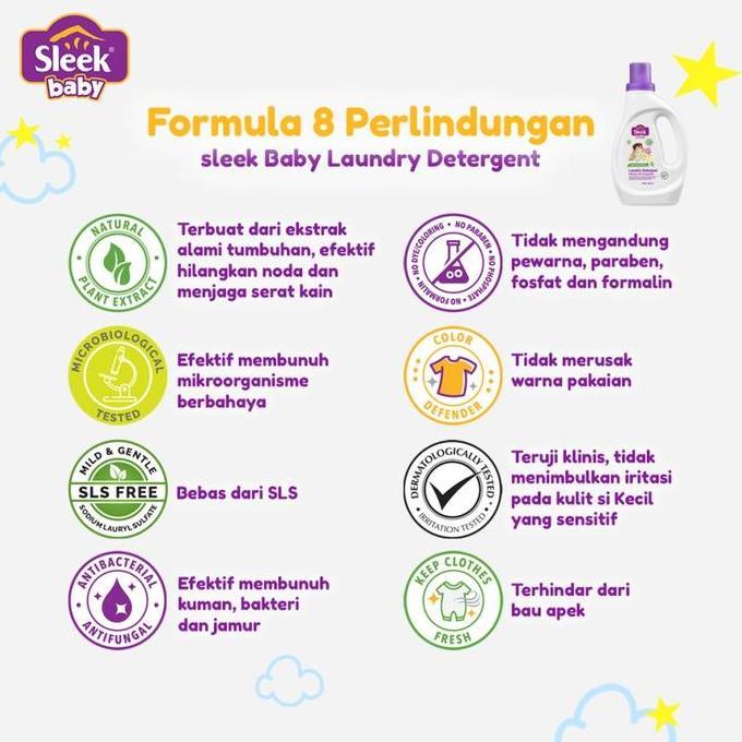 SLEEK BABY LAUNDRY DETERGENT - DETERJEN PAKAIAN BAYI